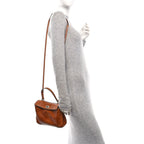Vegetable Tanned Lambskin Mini Rodeo Top Handle Handbag Tan Cowboy