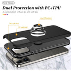 Entronix Case Compatible with iPhone 16 Plus - 360° Circular Ring Gripstand