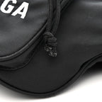 Recycled Sport Nylon Logo Embroidered Wheel Beltpack Black