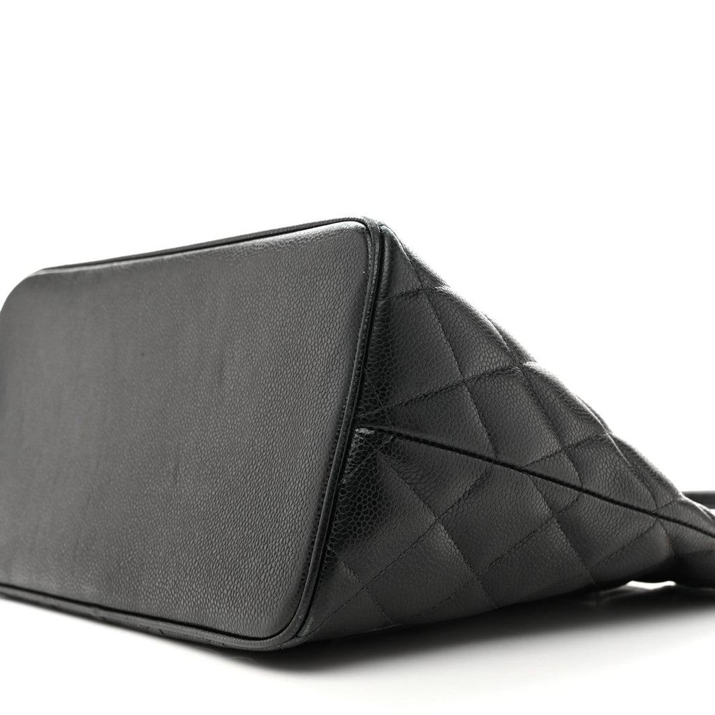 Caviar Quilted Medallion Tote Black