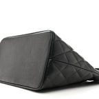 Caviar Quilted Medallion Tote Black
