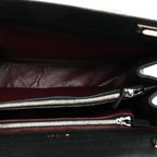 Grainy Calfskin Small Zumi Top Handle Bag Black