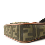 Canvas Vitello King FF Embroidered Baguette Amazzonia Cuoio