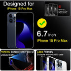 Entronix Case Compatible with iPhone 15 Pro Max - [Flexible] Luxury Glossy Heart