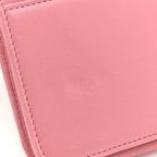Lambskin Quilted CC Crossing Wallet On Chain WOC Pink
