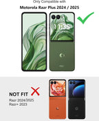 Entronix Case Compatible with Moto Razr Plus 2025 - [Hard Back] Clear Cover