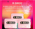R-SIM18+ RSIM 18+ Nano Unlock Card For iPhone 14 Plus 13 12 11 Pro Max XR iOS 16