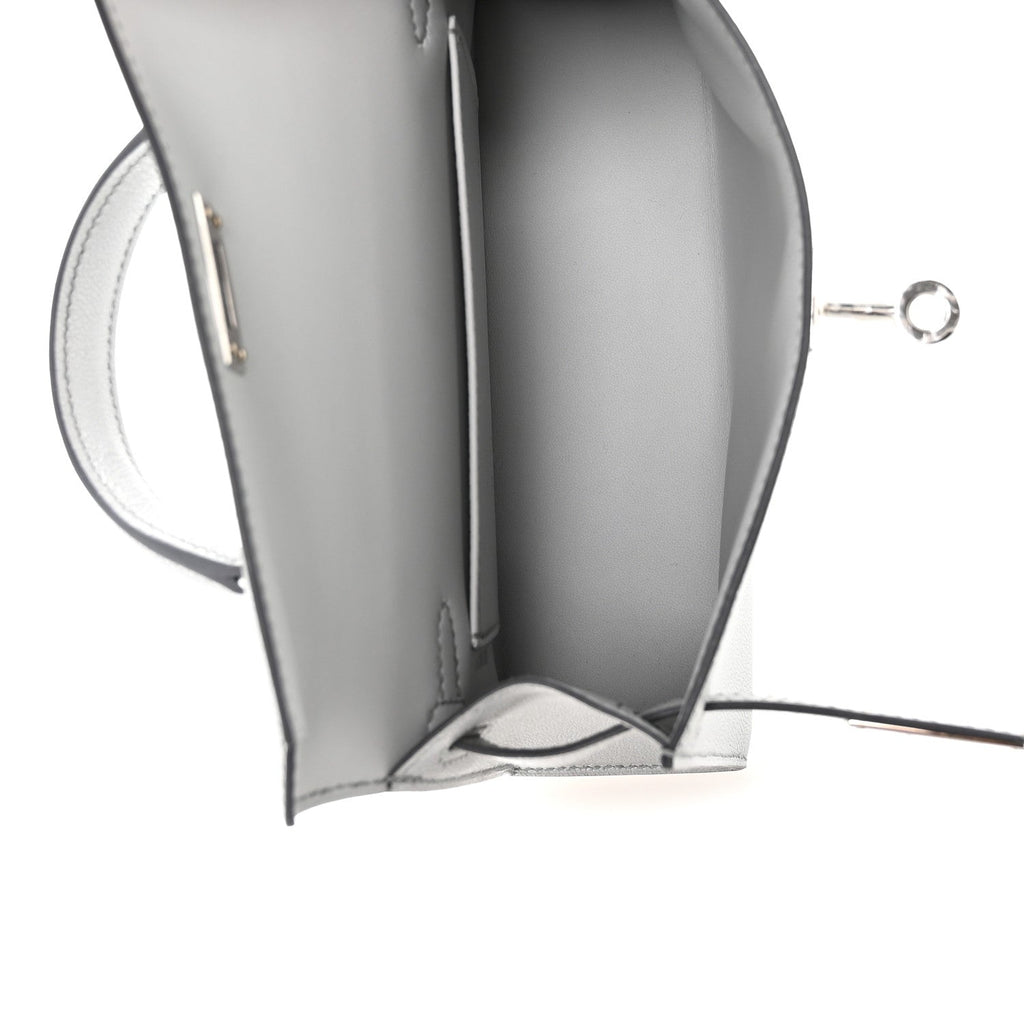 Metallic Chevre Chamkilight Mini Kelly Sellier 20 Argent