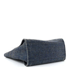 Lurex Canvas Medium Deauville Tote Navy Blue