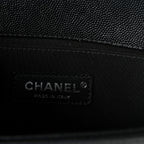 Caviar Quilted Small Boy Flap Black