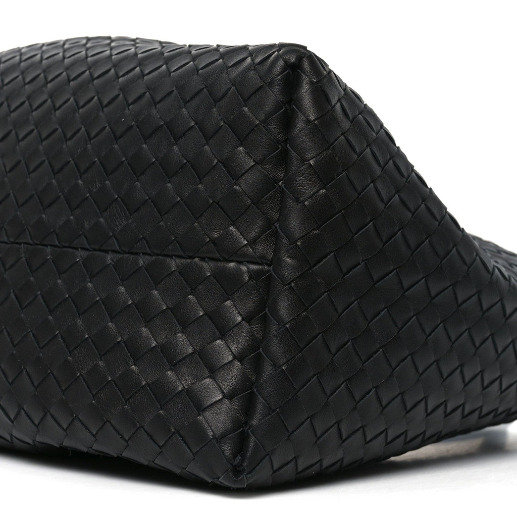 Calfskin Intrecciato Large Pinacoteca Reversible Tote Black