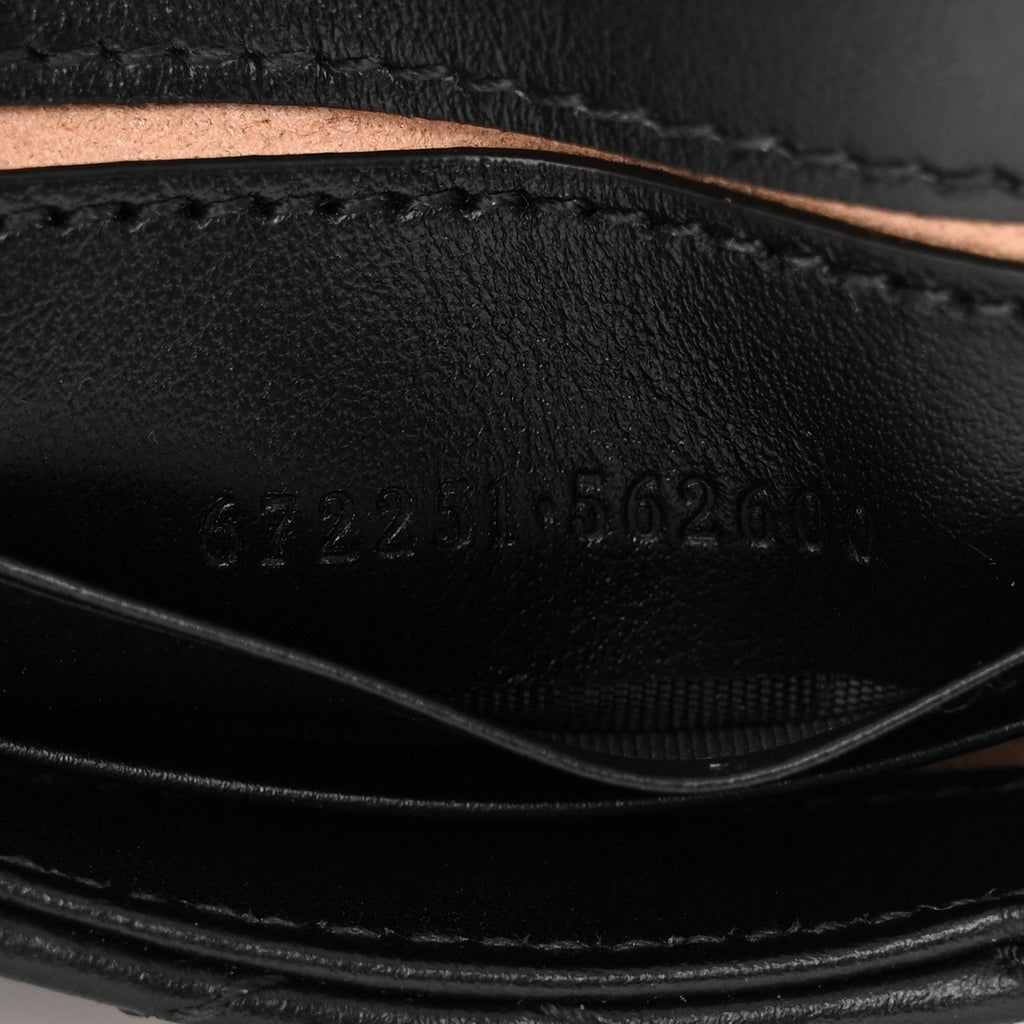 Calfskin Small GG Marmont Phone Crossbody Bag Black