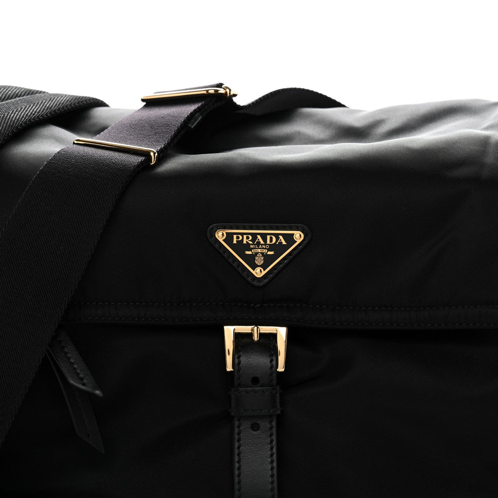 Re-Nylon Large Explore Messenger Bag Black