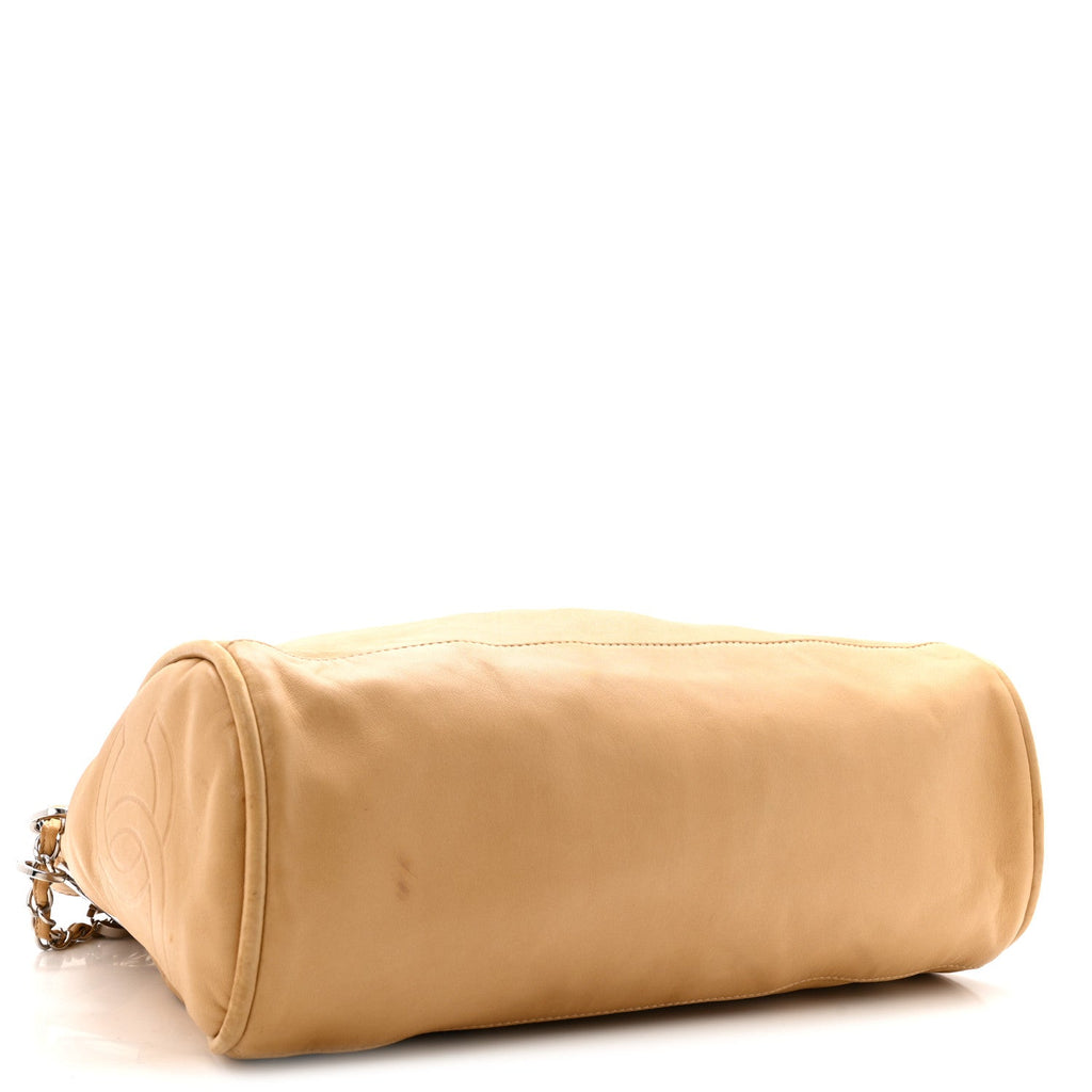 Lambskin Large Ultimate Soft Tote Beige