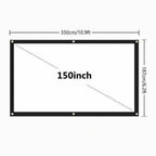 Portable Foldable Projector Screen 16:9 HD Outdoor Home Cinema Theater 3D Movie - 150 in