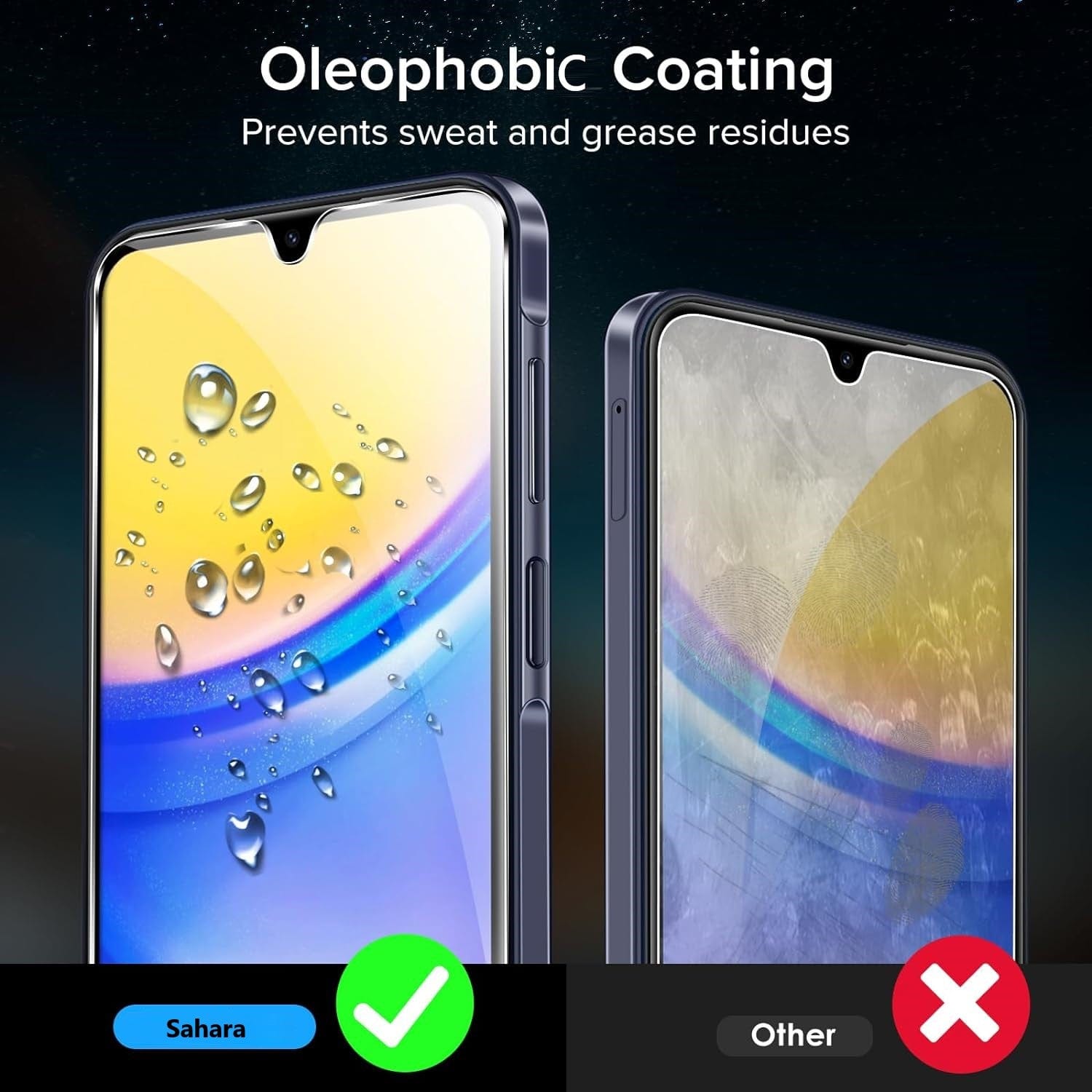 SAHARA - ZeroDamage Ultra Strong Tempered Glass Screen Protector (2-Pack) - Samsung Galaxy A15 5G