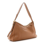 Soft Calfskin Large Aimee Shoulder Bag Caramel