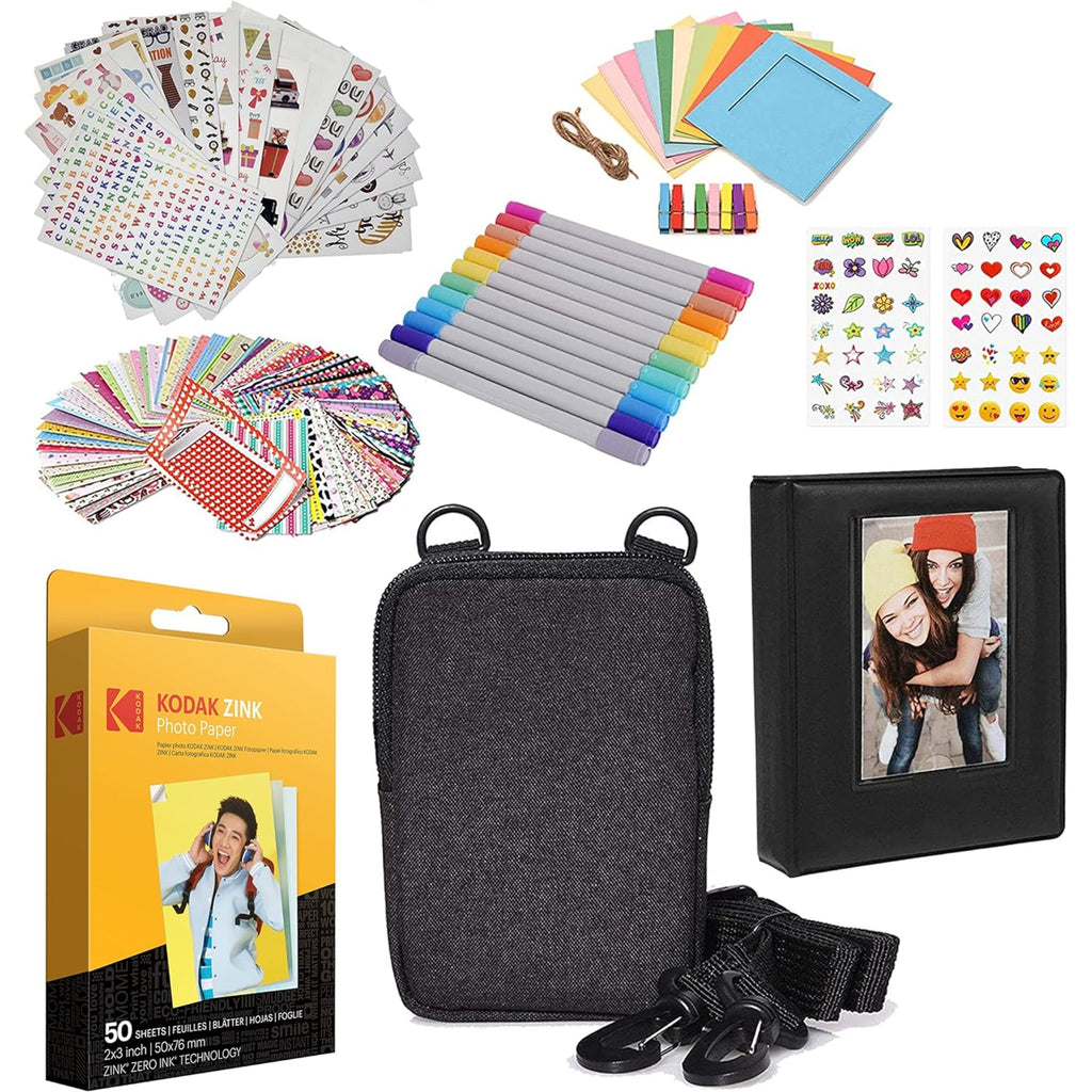 Kodak Zink Photo Paper 2x3" (50 Pack), and Photo Album Fun Accessory Kit