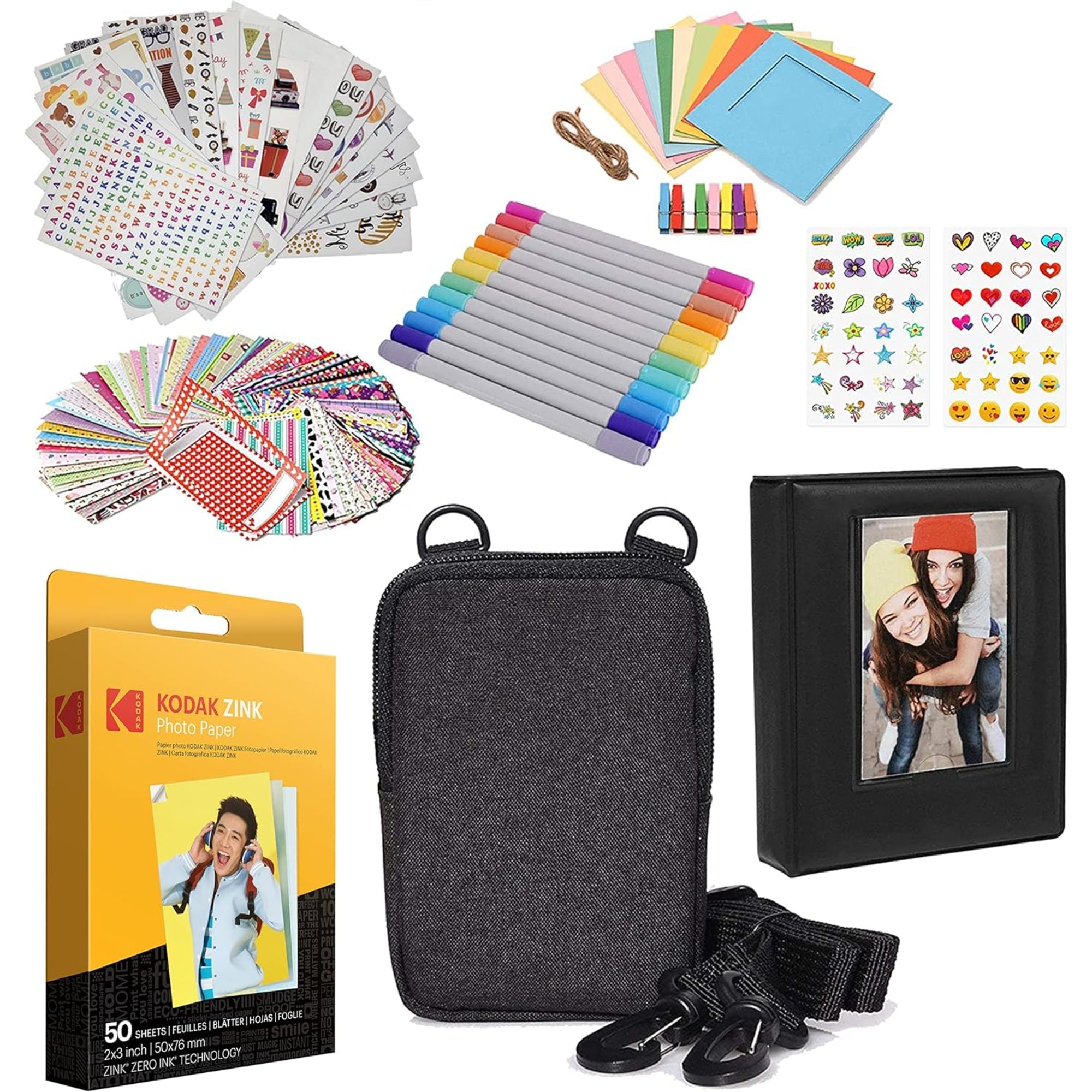 Kodak Zink Photo Paper 2x3" (50 Pack), and Photo Album Fun Accessory Kit