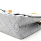 Aged Calfskin Quilted 2.55 Reissue Mini Flap Grey