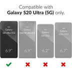 Entronix Clear Screen Protector Compatible with Galaxy S20 Ultra - 2-Piece Combo