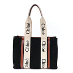 Felt Calfskin Medium Woody Ribbon Tote Black