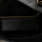 Chevre Gold Metallic Edge Hardware Mini City Black