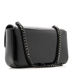 Shiny Calfskin Triomphe Chain Bag Black