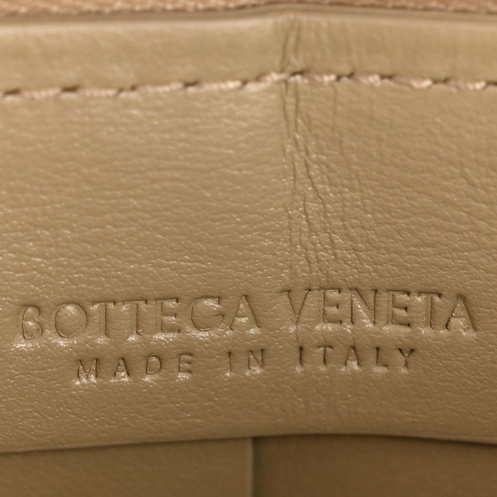 Lambskin Maxi Intrecciato Cassette Camera Bag Travertine