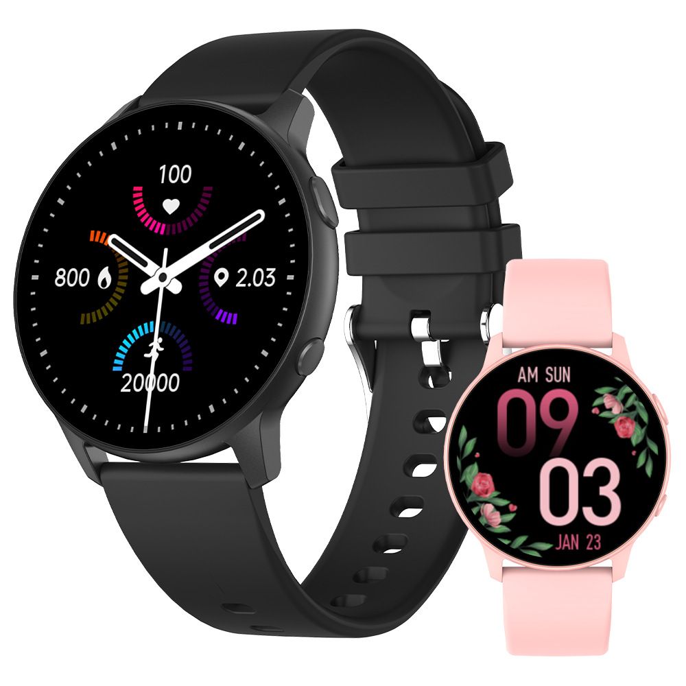MX1 smart watch custom dial heart rate blood oxygen detection multi sport mode ring ZL02Dplus - -Black glue+black steel