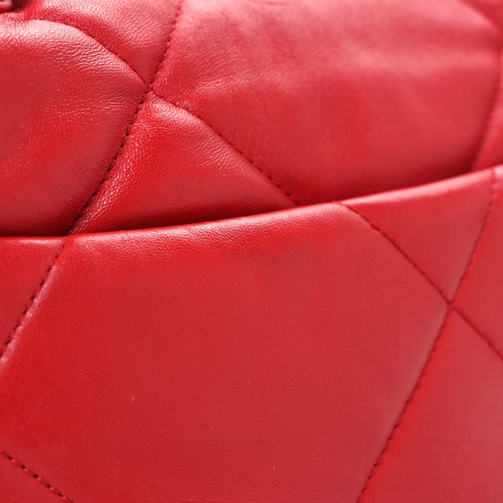 Lambskin Quilted Medium Chanel 19 Flap Red