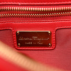 Calfskin Gancini Chain Shoulder Bag Red