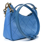 Re-Nylon Saffiano Stitched Mini Re-Edition 1995 Chaine Shoulder Bag Blue