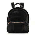 Pebbled Lambskin Dumbo Backpack Black Rose Gold Hardware