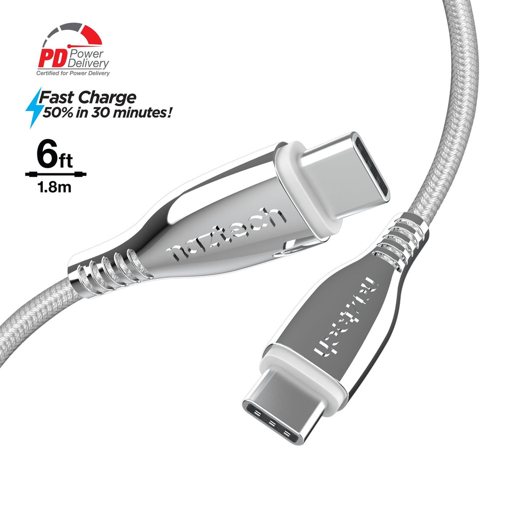 Titanium USB-C to USB-C Braided Cable 6ft