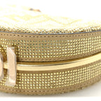 Crystal Vitello Laminato Suede FF Nano Fendigraphy Hobo Charm Platino