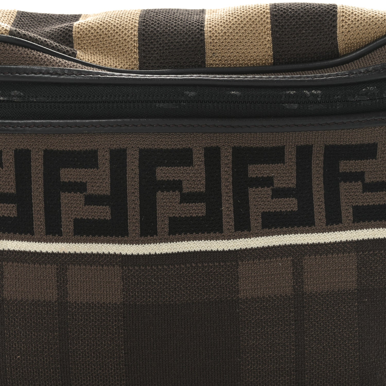 Vitello Century Maglia Pattern Mix Belt Bag Havana