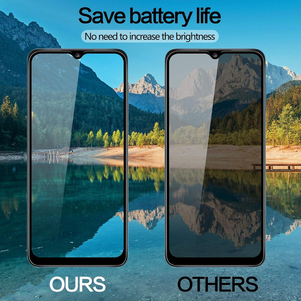 Entronix Anti-Spy Privacy Screen Protector Compatible with Galaxy S24 Plus - 3-Piece Combo