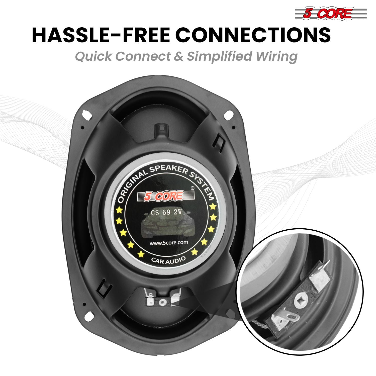 6x9 Car Speaker Pair 800W 4Ohm 2 Way Coaxial Speaker w Super Tweeter Universal Fit for Cars Stereo Easy Installation High Performance Sound System for Clear Sound & Deep Bass - CS 69 2W