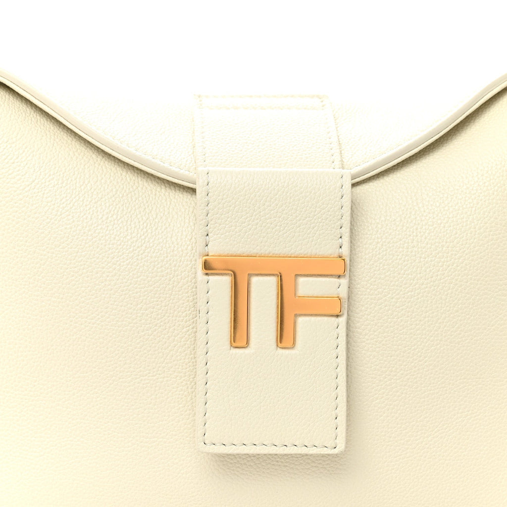 Grained Calfskin Mini TF Hobo White