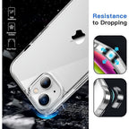 Entronix Case Compatible with iPhone 15 - [Hard Back] Slim Clear