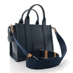 Grained Calfskin Small The Tote Bag Blue Sea