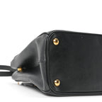 Saffiano Small Galleria Double Zip Tote Black