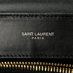 Calfskin Y Quilted Monogram Small Loulou Chain Satchel Black