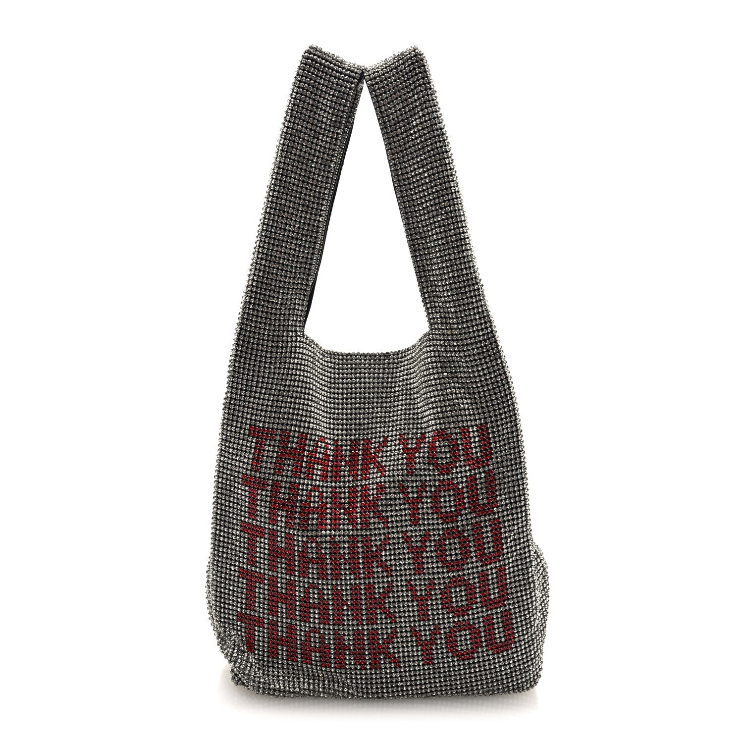 Crystal Wanglock Mini Shopper Silver