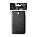 Leather Adhesive Foldable Pocket Card Holder With Two Slots  In Black