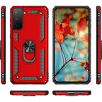 SAHARA - Red Military Kickstand Series Case - Samsung Galaxy S21 FE 5G