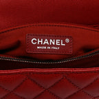 Caviar Quilted Medium Coco Handle Flap Red