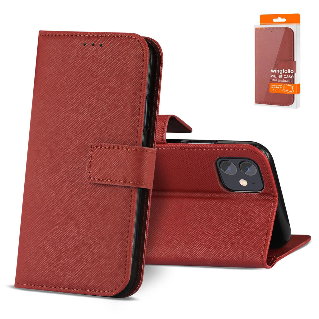 Slim Stand Case With Card Holder Slots Apple Iphone 12 Mini In Red