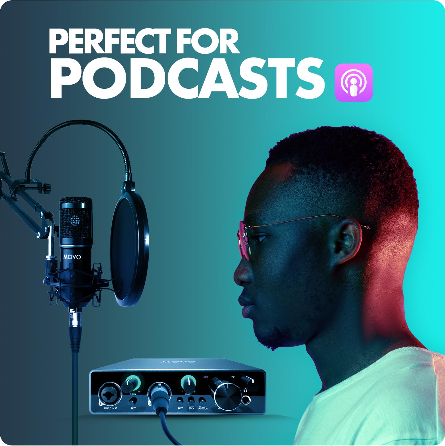 Movo PodKit2A Complete Podcasting Bundle for 2